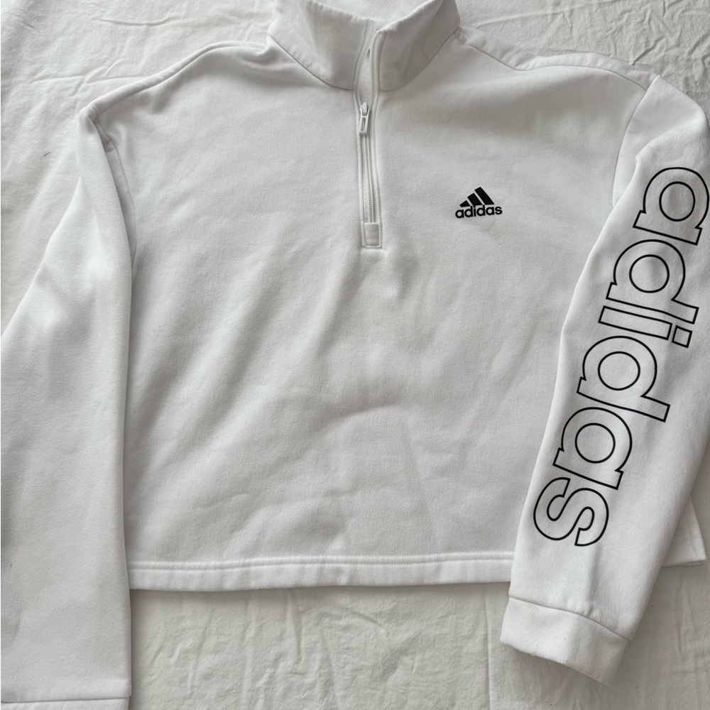 Adidas Quarter Zip Crop Sweatshirt